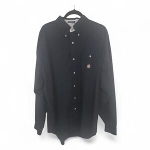 BB Classics Pure Cotton Men's Dark Blue Button Down Dress Shirt Size XL